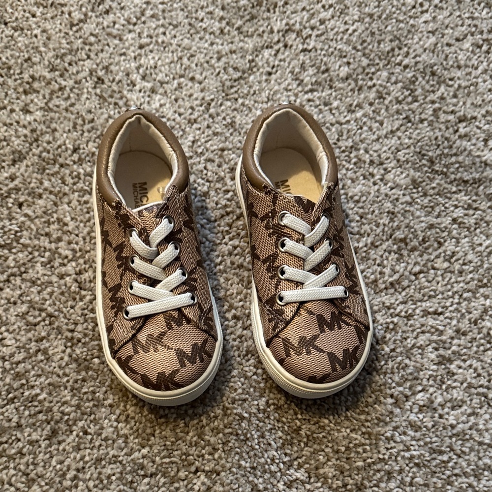 Michael Kors Kids Tan and Brown Sneakers